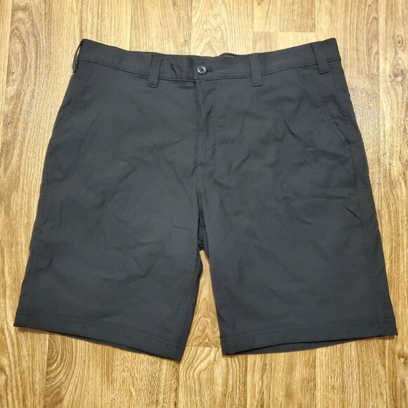 Eddie Bauer Travex Shorts Men 38 Black Nylon‎ Stretch Lined Hiking Performance - Picture 1 of 7